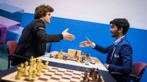 Norway Chess 2025 போட்டியில் கார்ல்சன் வெற்றி | Carlsen beats Gukesh in Norway Chess 2025