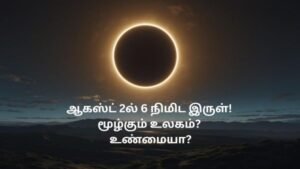 ஆகஸ்ட் 2ல் 6 நிமிட இருள்? NASA clarification - Viral Solar Eclipse 2025 Fact Check Image.