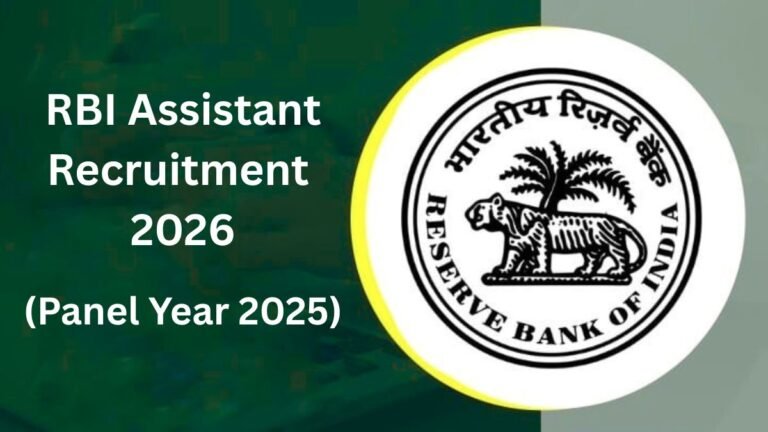 RBI Assistant Recruitment for Panel Year 2025 Notification and Salary Details in Tamil!