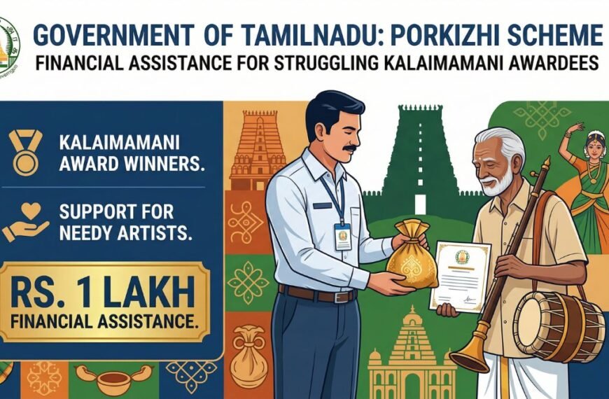 Porkizhi Scheme Tamil Nadu - கலைமாமணி கலைஞர்களுக்கு ரூ. 1 லட்சம் நிதியுதவி!