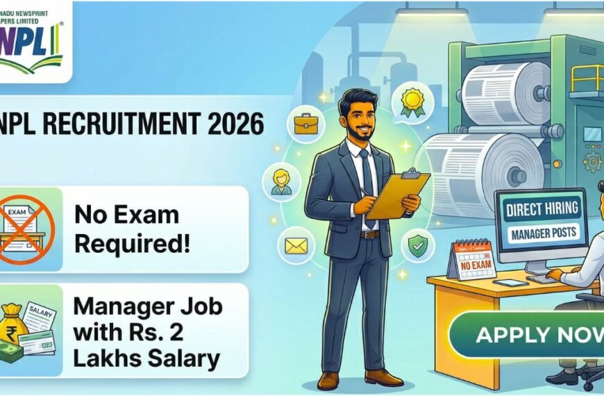 TNPL Recruitment 2026 - ரூ. 2 லட்சம் சம்பளத்தில் Manager வேலை!