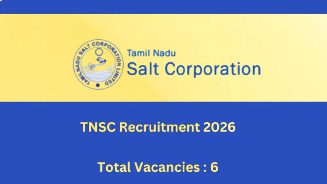 TNSC Recruitment 2026 - தமிழ்நாடு உப்பு நிறுவன வேலைவாய்ப்பு!