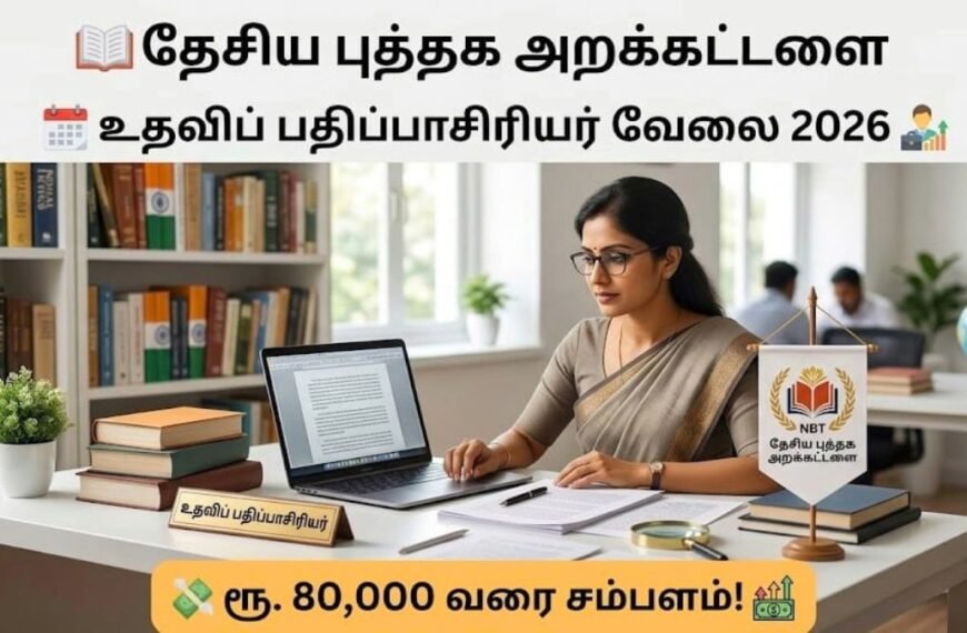 தேசிய புத்தக அறக்கட்டளை உதவிப் பதிப்பாசிரியர் வேலை 2026!
