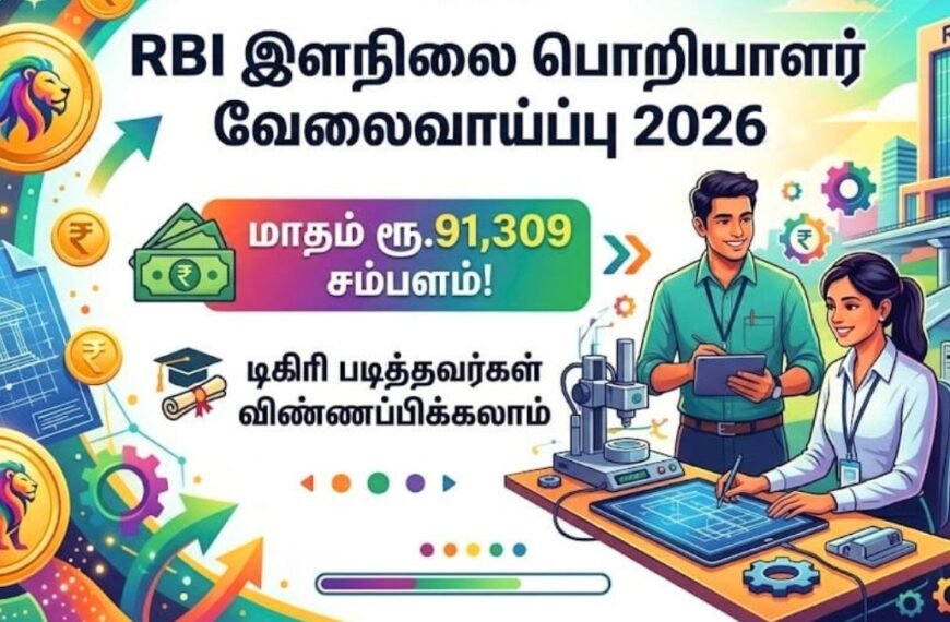 RBI இளநிலை பொறியாளர் வேலைவாய்ப்பு 2026!