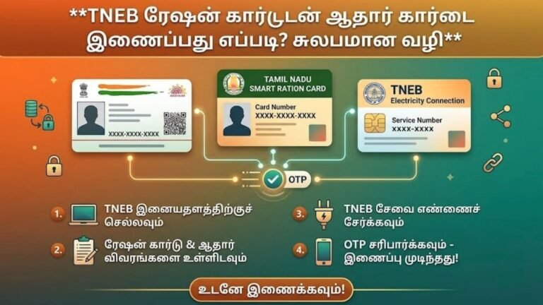 TNEB ரேஷன் கார்டுடன் ஆதார் கார்டை இணைப்பது எப்படி?
