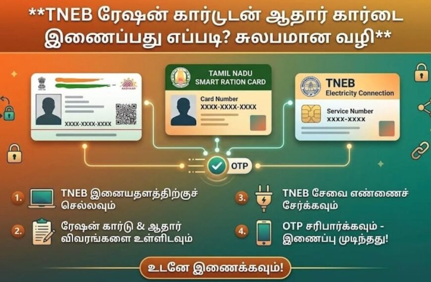TNEB ரேஷன் கார்டுடன் ஆதார் கார்டை இணைப்பது எப்படி?